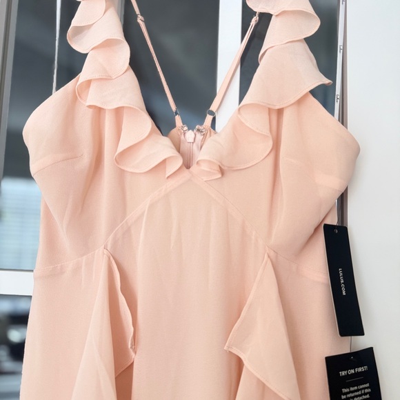Lulu's Blush Ruffle Maxi Dress - Picture 6 of 13